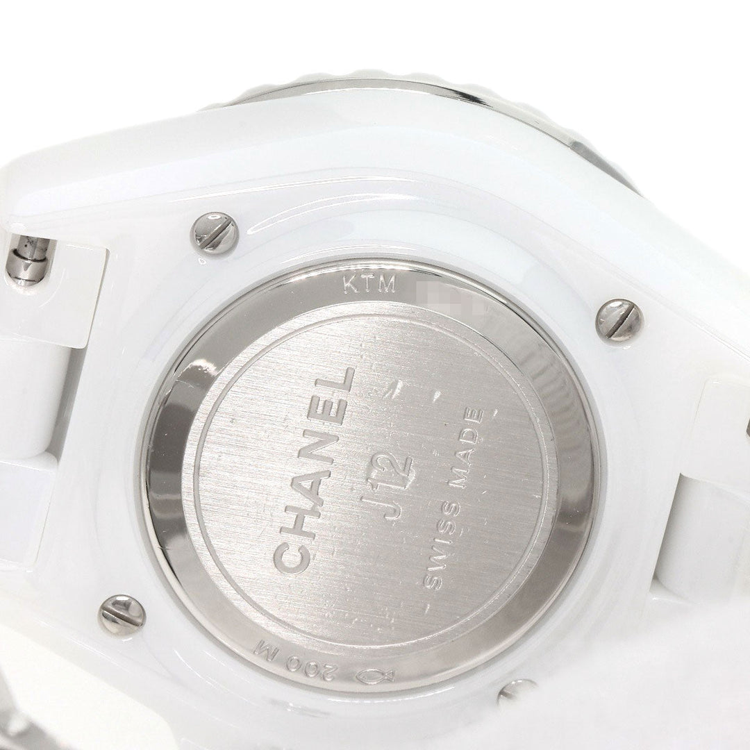 CHANEL Watches Quartz H5698 Caliber 12.2 Ceramic, Ceramic white J12 1.3" current model white dial Women Used Authentic