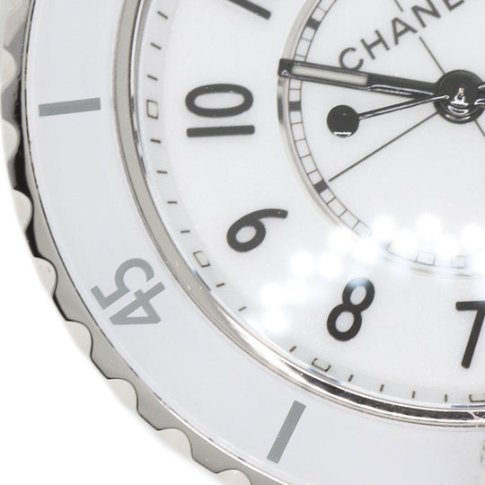 CHANEL Watches Quartz H5698 Caliber 12.2 Ceramic, Ceramic white J12 1.3" current model white dial Women Used Authentic