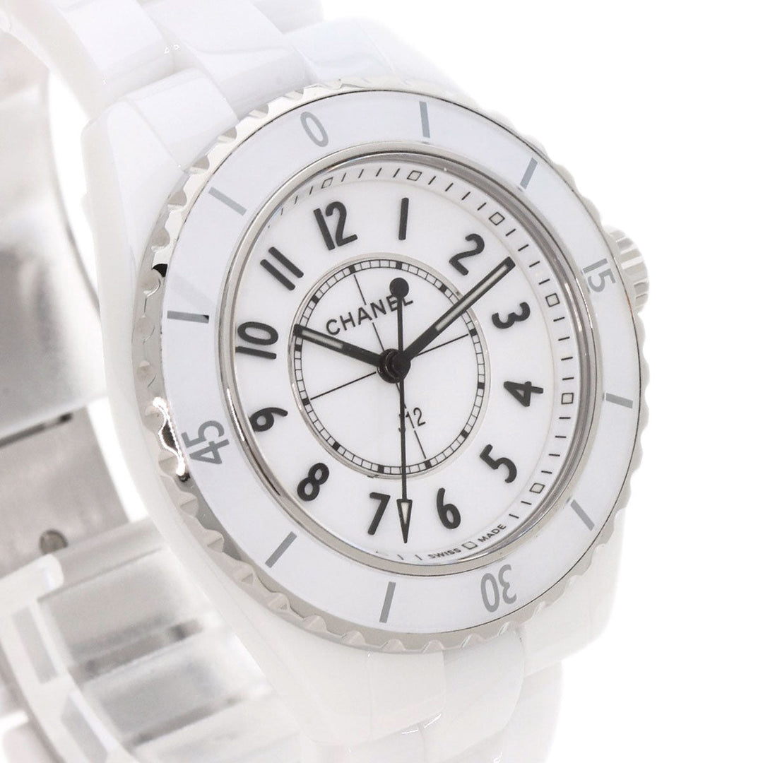 CHANEL Watches Quartz H5698 Caliber 12.2 Ceramic, Ceramic white J12 1.3" current model white dial Women Used Authentic