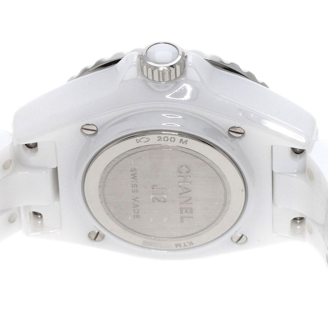 CHANEL Watches Quartz H5698 Caliber 12.2 Ceramic, Ceramic white J12 1.3" current model white dial Women Used Authentic