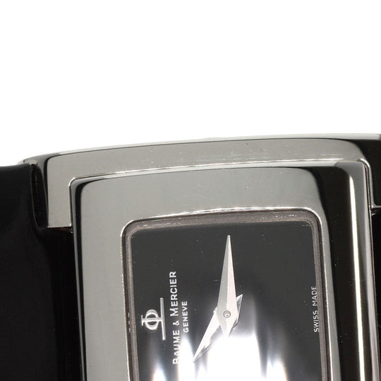 Baume & Mercier Watches Quartz MOA8167 Stainless Steel, Leather Silver catwalk black dial Women Used Authentic