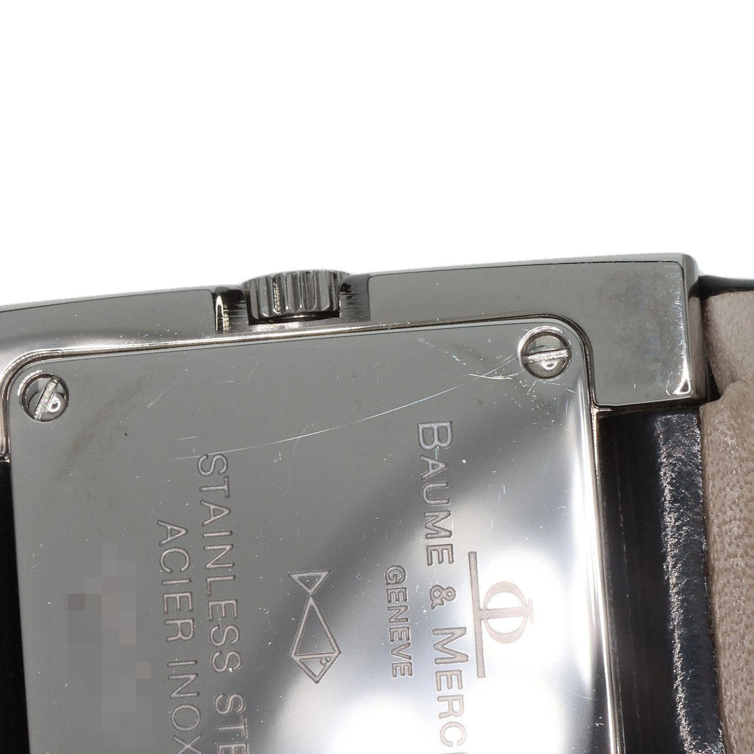 Baume & Mercier Watches Quartz MOA8167 Stainless Steel, Leather Silver catwalk black dial Women Used Authentic