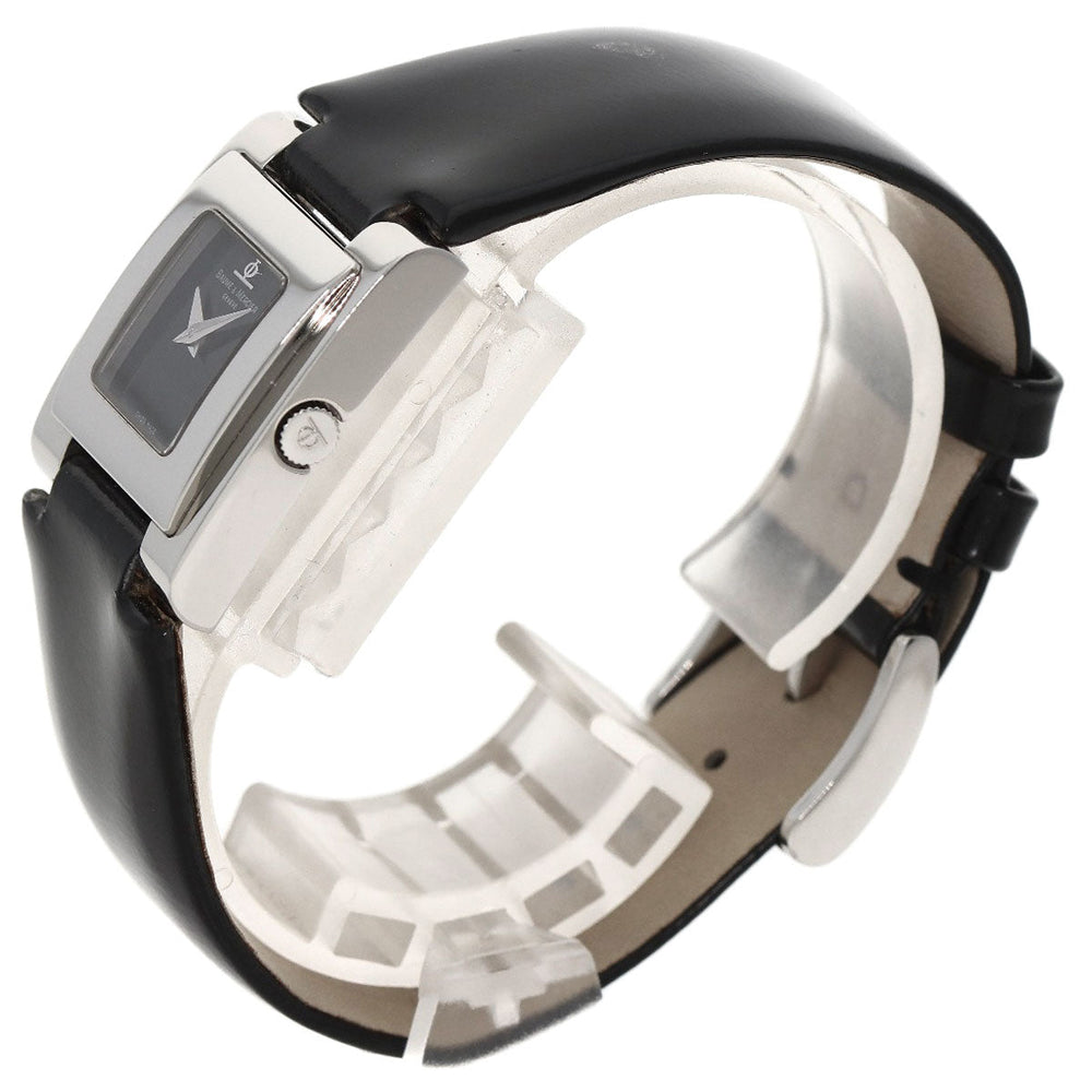 Baume & Mercier Watches Quartz MOA8167 Stainless Steel, Leather Silver catwalk black dial Women Used Authentic