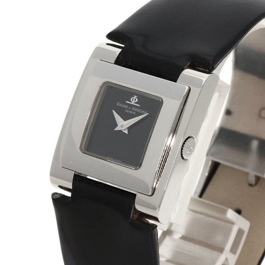 Baume & Mercier Watches Quartz MOA8167 Stainless Steel, Leather Silver catwalk black dial Women Used Authentic