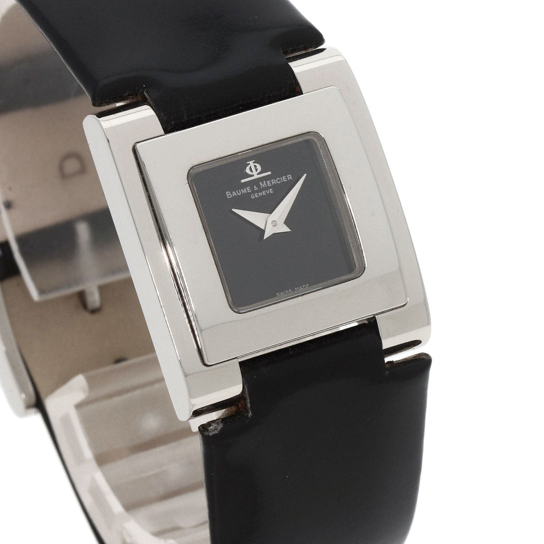 Baume & Mercier Watches Quartz MOA8167 Stainless Steel, Leather Silver catwalk black dial Women Used Authentic