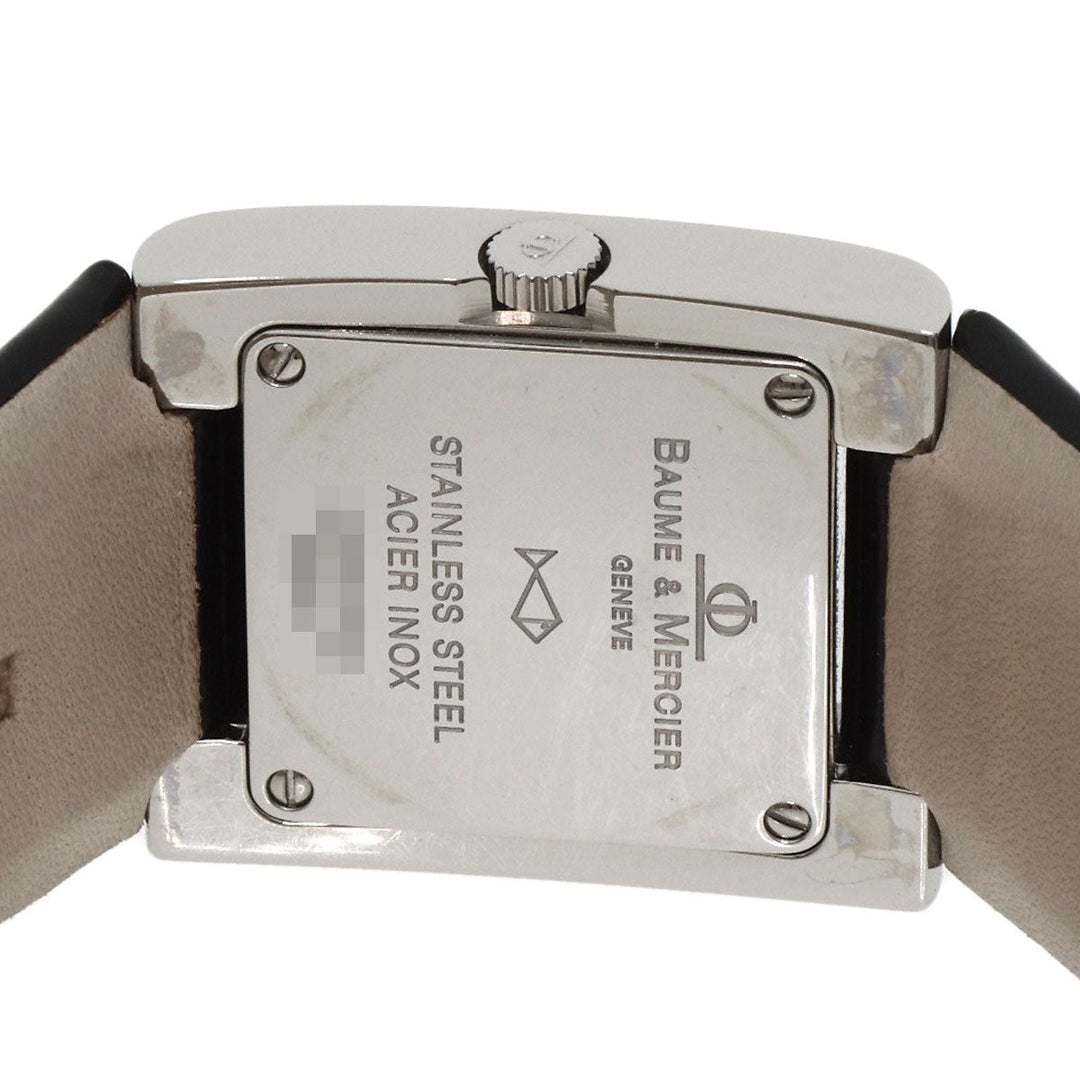 Baume & Mercier Watches Quartz MOA8167 Stainless Steel, Leather Silver catwalk black dial Women Used Authentic