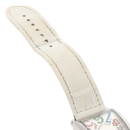 FRANCK MULLER Watches Quartz 902QZMAGCOL Stainless Steel, Leather Silver Long Island Magic Color Silver dial Women Used Authentic