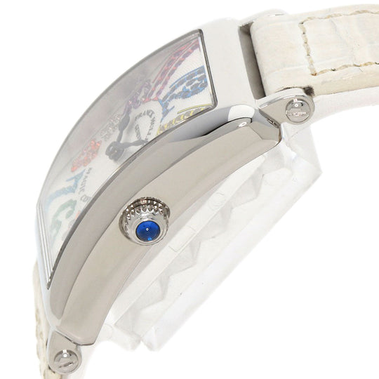 FRANCK MULLER Watches Quartz 902QZMAGCOL Stainless Steel, Leather Silver Long Island Magic Color Silver dial Women Used Authentic