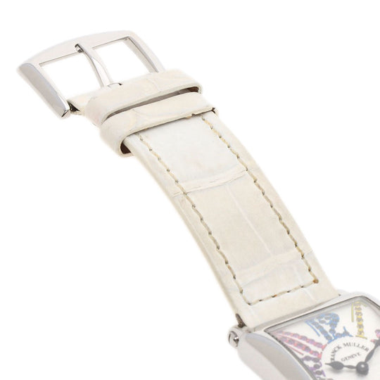 FRANCK MULLER Watches Quartz 902QZMAGCOL Stainless Steel, Leather Silver Long Island Magic Color Silver dial Women Used Authentic