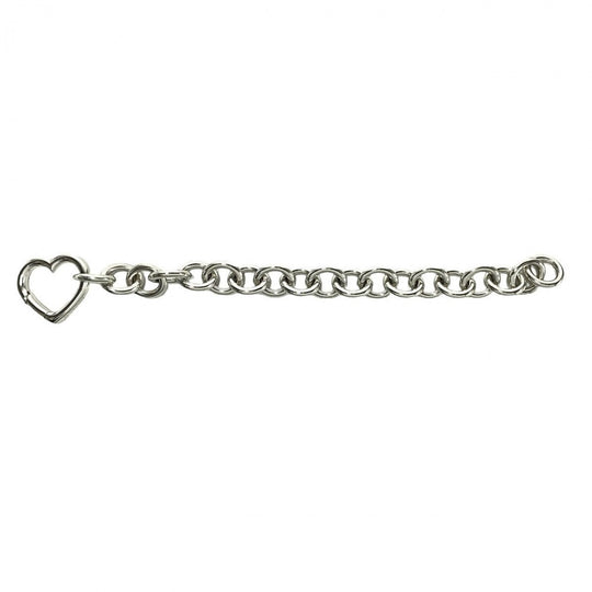 TIFFANY&Co. bracelet Silver925 Silver Heart Link Bure Rubbed T