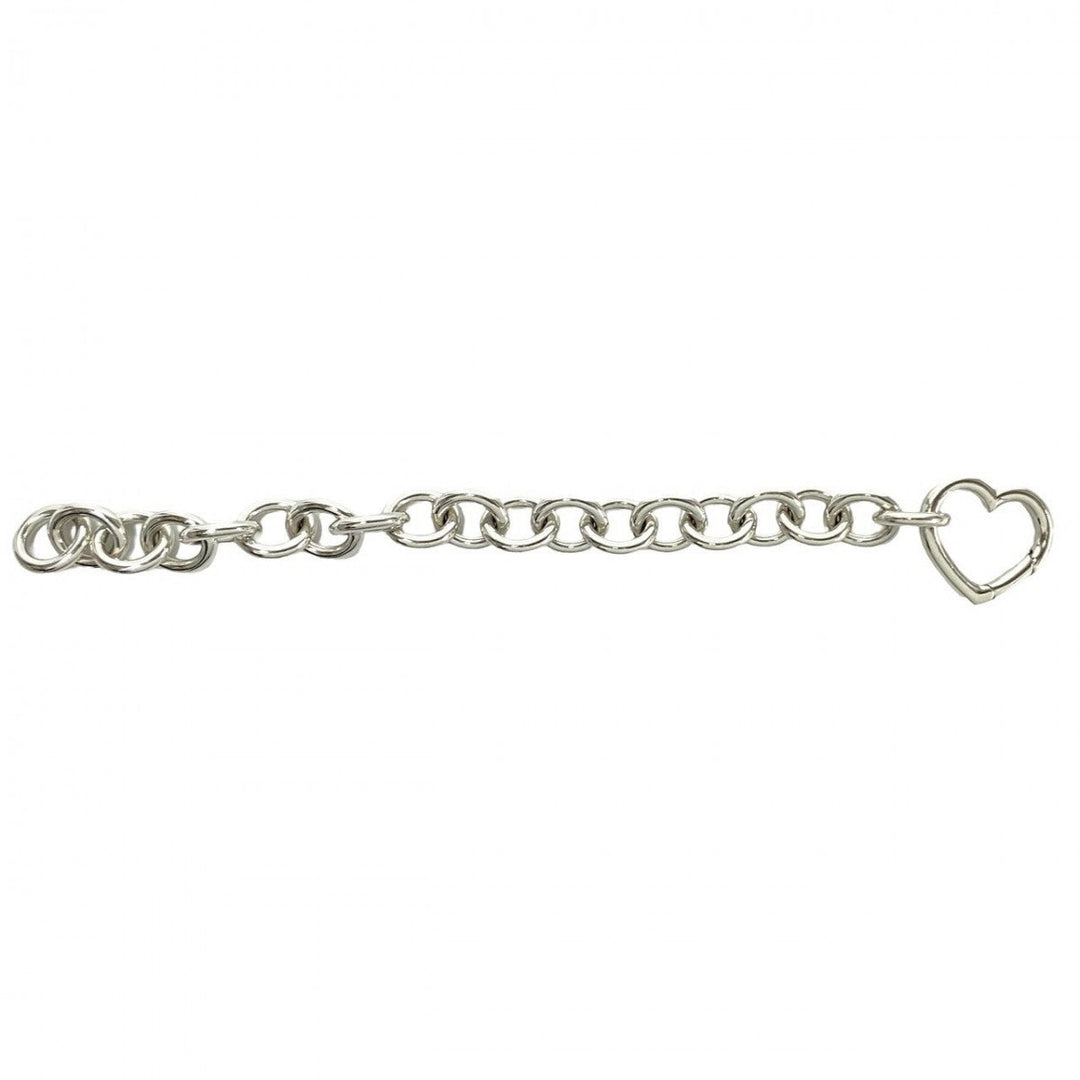 TIFFANY&Co. bracelet Silver925 Silver Heart Link Bure Rubbed T
