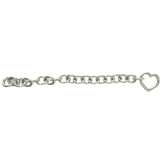 TIFFANY&Co. bracelet Silver925 Silver Heart Link Bure Rubbed T