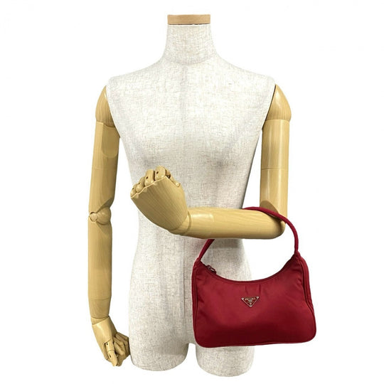 PRADA Handbag Nylon Red