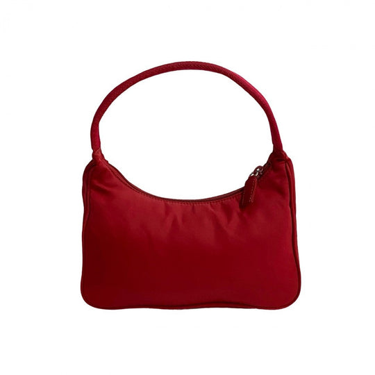 PRADA Handbag Nylon Red