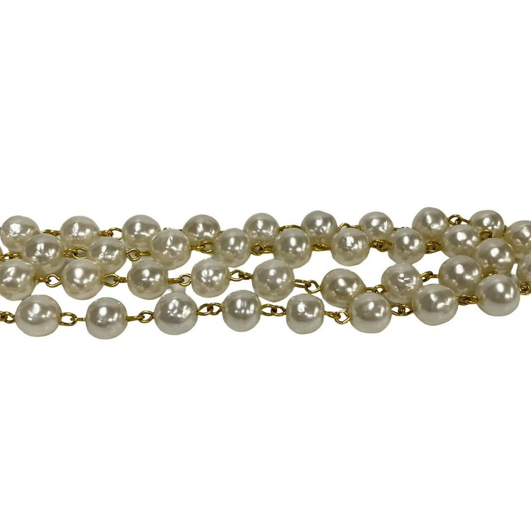 CHANEL Necklace Fake pearl white