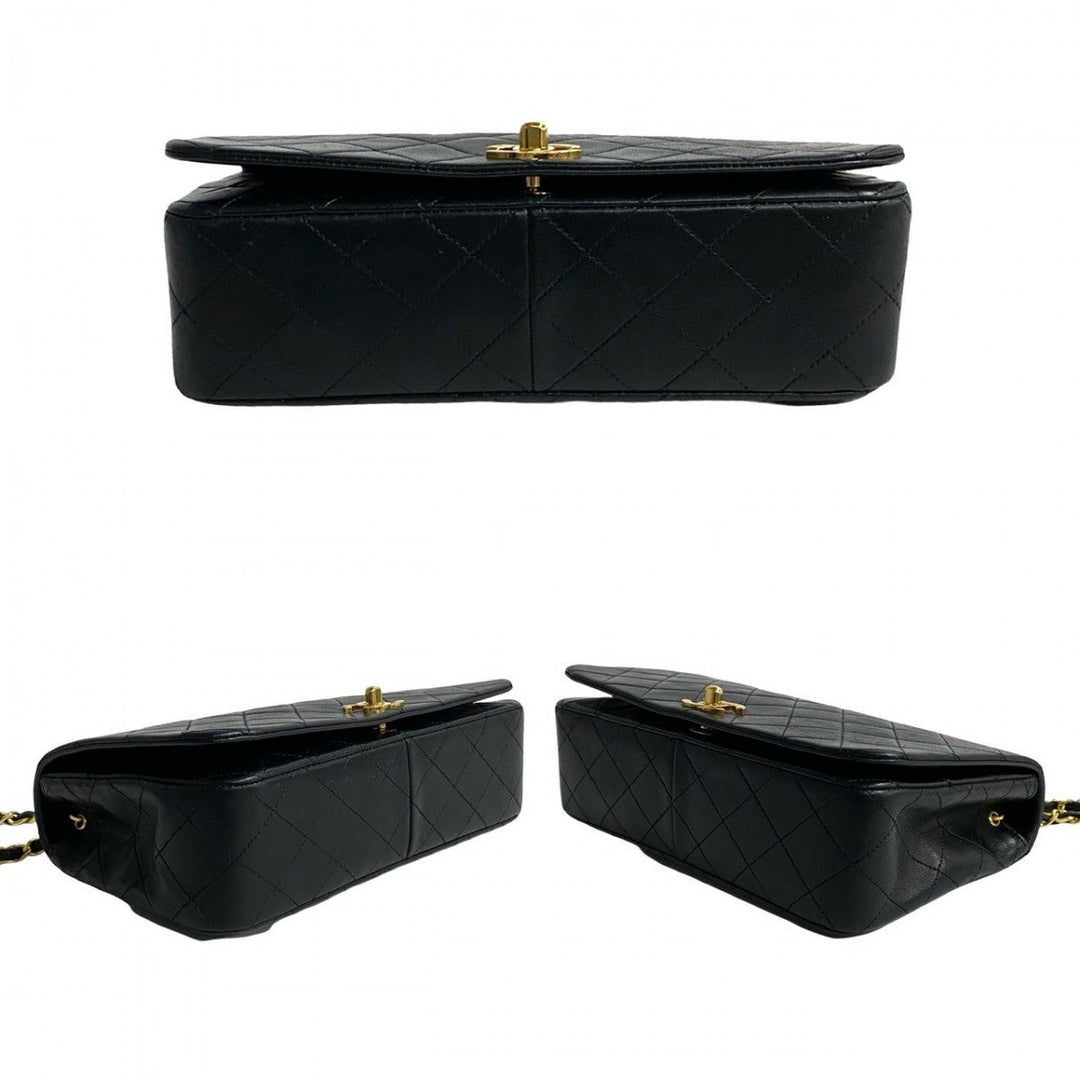 CHANEL Shoulder Bag lambskin black Matrasse