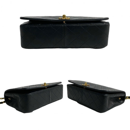 CHANEL Shoulder Bag lambskin black Matrasse