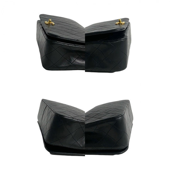 CHANEL Shoulder Bag lambskin black Matrasse