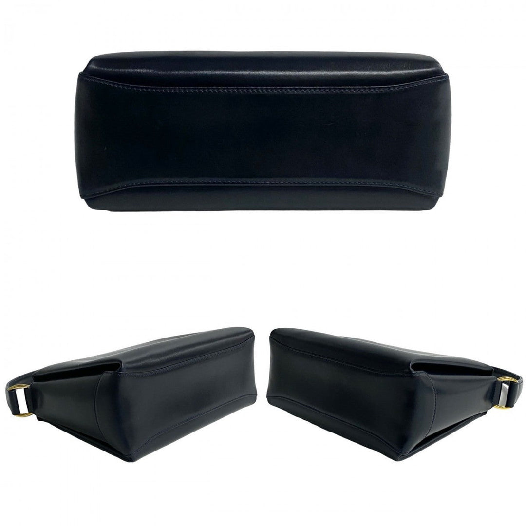GUCCI Handbag Calfskin Navy