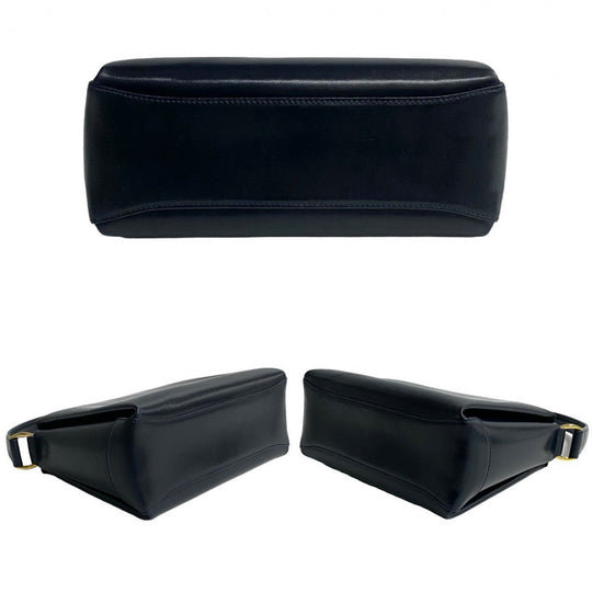 GUCCI Handbag Calfskin Navy