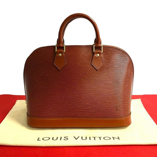 LOUIS VUITTON Handbag Epi Leather Brown Epi Alma