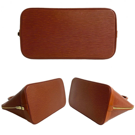 LOUIS VUITTON Handbag Epi Leather Brown Epi Alma
