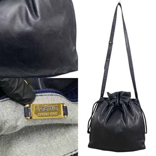 LOEWE Shoulder Bag leather Navy