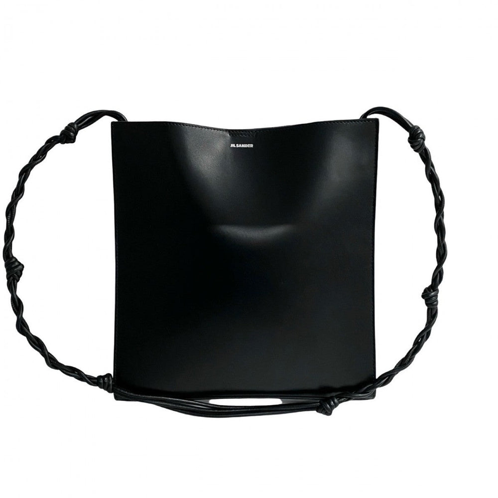 JIL SANDER Shoulder Bag leather black Tangle Medium