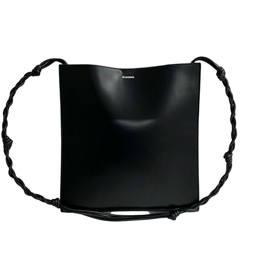 JIL SANDER Shoulder Bag leather black Tangle Medium