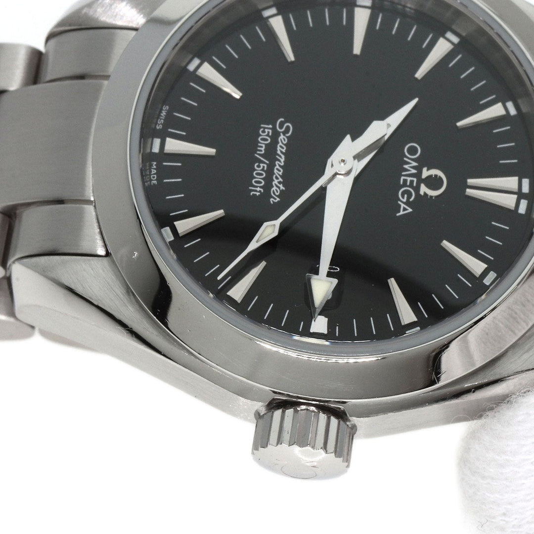 OMEGA Watches Quartz 2577.50 Stainless Steel , Stainless Steel black Aqua Terra black dial mens Used Authentic