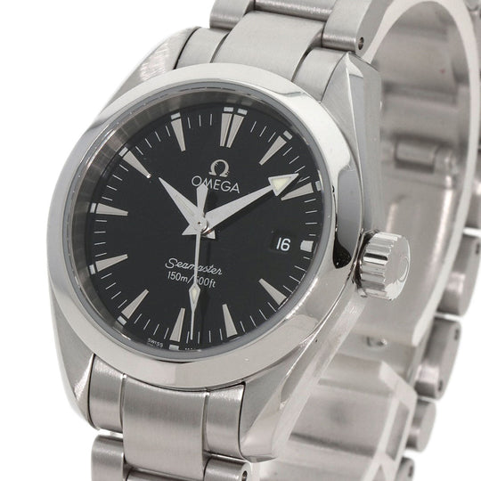 OMEGA Watches Quartz 2577.50 Stainless Steel , Stainless Steel black Aqua Terra black dial mens Used Authentic
