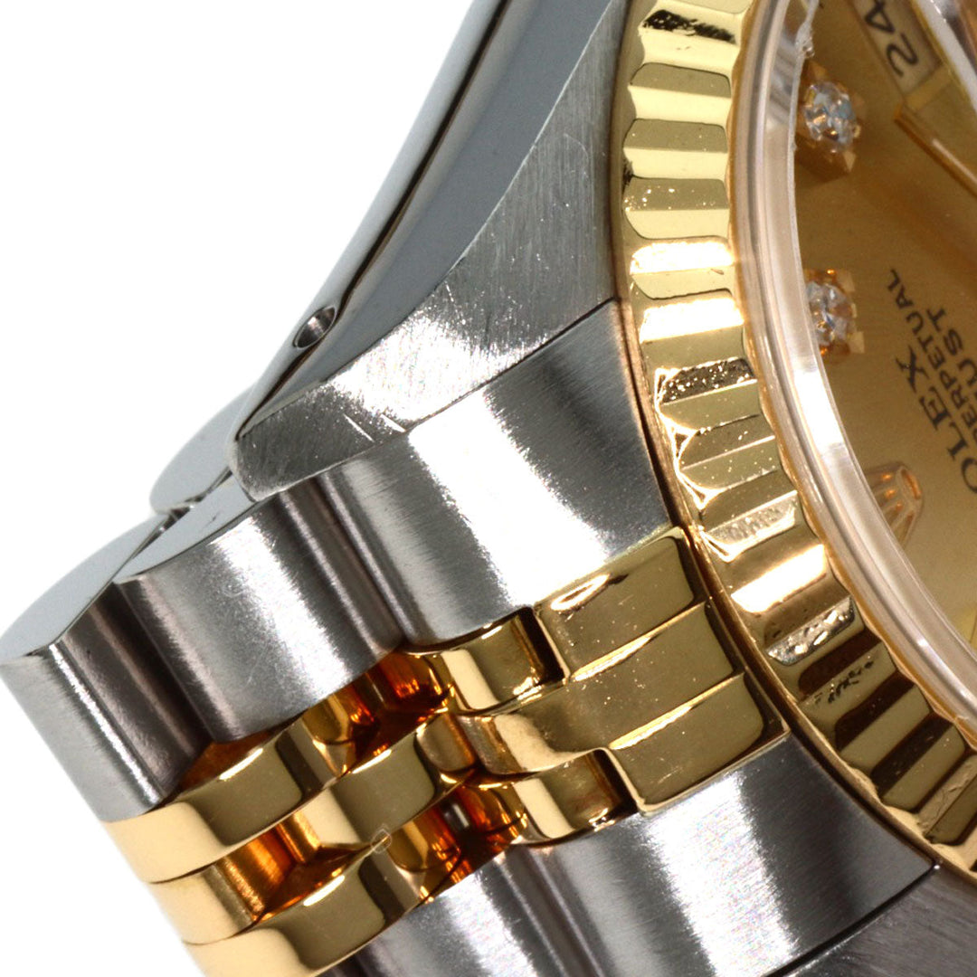 ROLEX Watches Mechanical Automatic 69173G Stainless Steel , SSxK18YG , K18YG gold Datejust 10P Diamond Champagne Gold dial Women Used Authentic