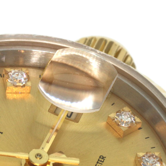 ROLEX Watches Mechanical Automatic 69173G Stainless Steel , SSxK18YG , K18YG gold Datejust 10P Diamond Champagne Gold dial Women Used Authentic