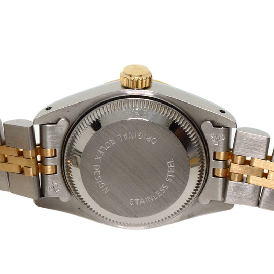 ROLEX Watches Mechanical Automatic 69173G Stainless Steel , SSxK18YG , K18YG gold Datejust 10P Diamond Champagne Gold dial Women Used Authentic