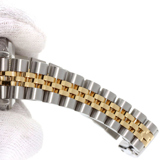 ROLEX Watches Mechanical Automatic 69173G Stainless Steel , SSxK18YG , K18YG gold Datejust 10P Diamond Champagne Gold dial Women Used Authentic