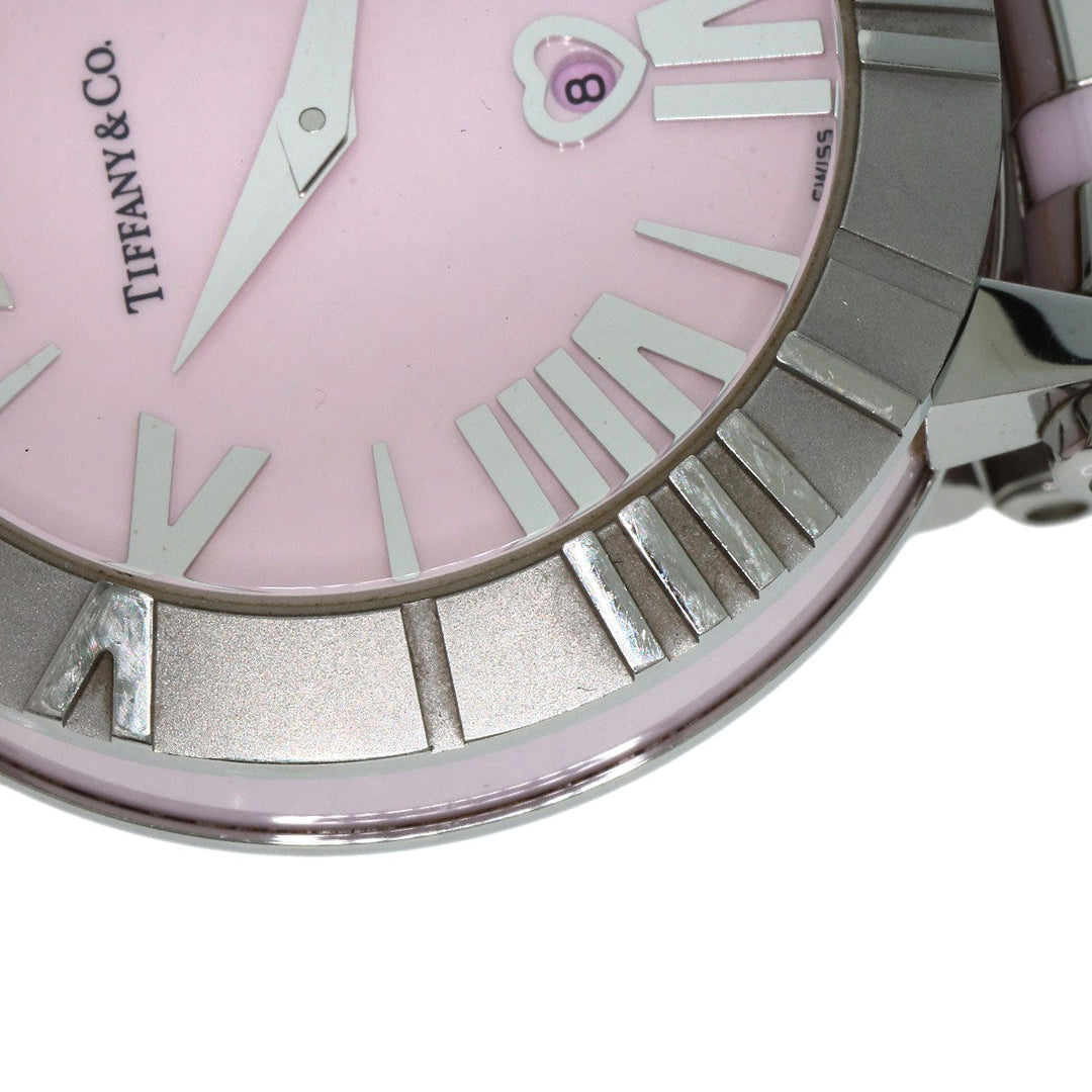 TIFFANY&Co. Watches Quartz Z1301.11.11A31A00A Stainless Steel , Stainless Steel Silver Atlas pink dial Women Used Authentic