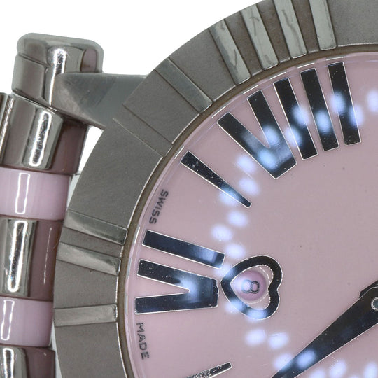 TIFFANY&Co. Watches Quartz Z1301.11.11A31A00A Stainless Steel , Stainless Steel Silver Atlas pink dial Women Used Authentic