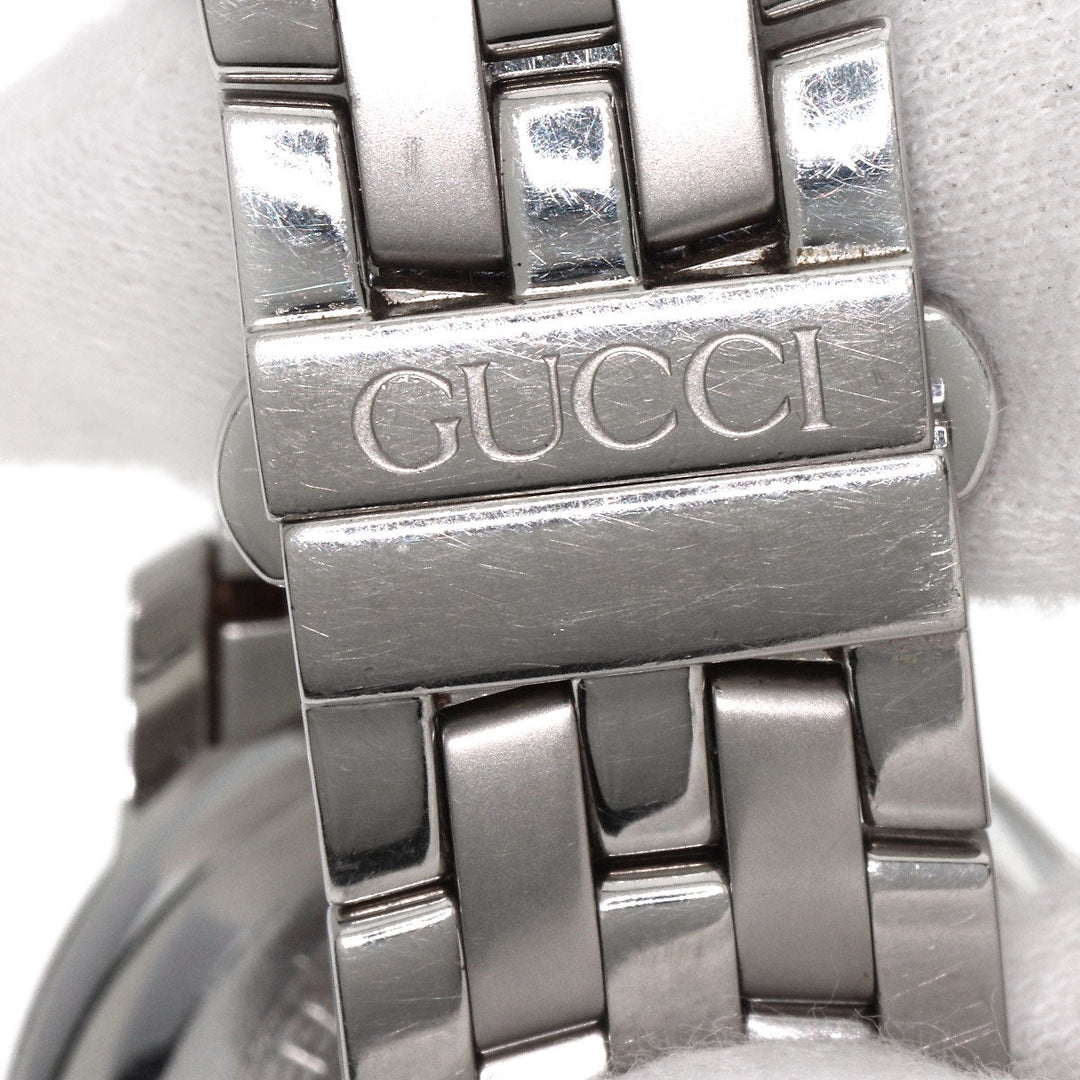GUCCI Watches Quartz 5500M Stainless Steel , Stainless Steel Silver Round face Silver dial mens Used Authentic