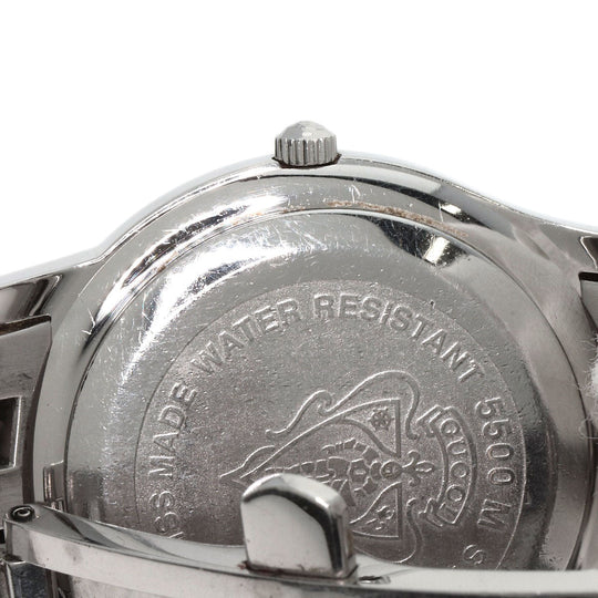GUCCI Watches Quartz 5500M Stainless Steel , Stainless Steel Silver Round face Silver dial mens Used Authentic