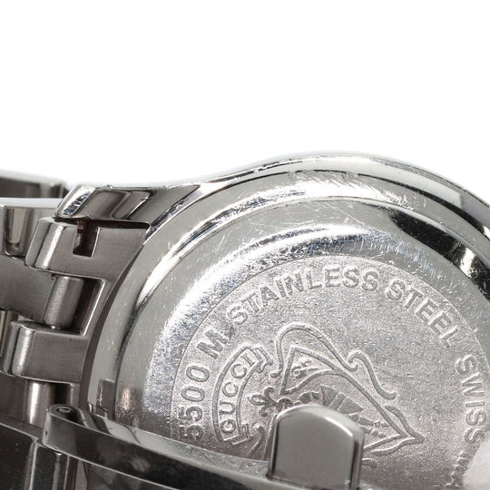 GUCCI Watches Quartz 5500M Stainless Steel , Stainless Steel Silver Round face Silver dial mens Used Authentic