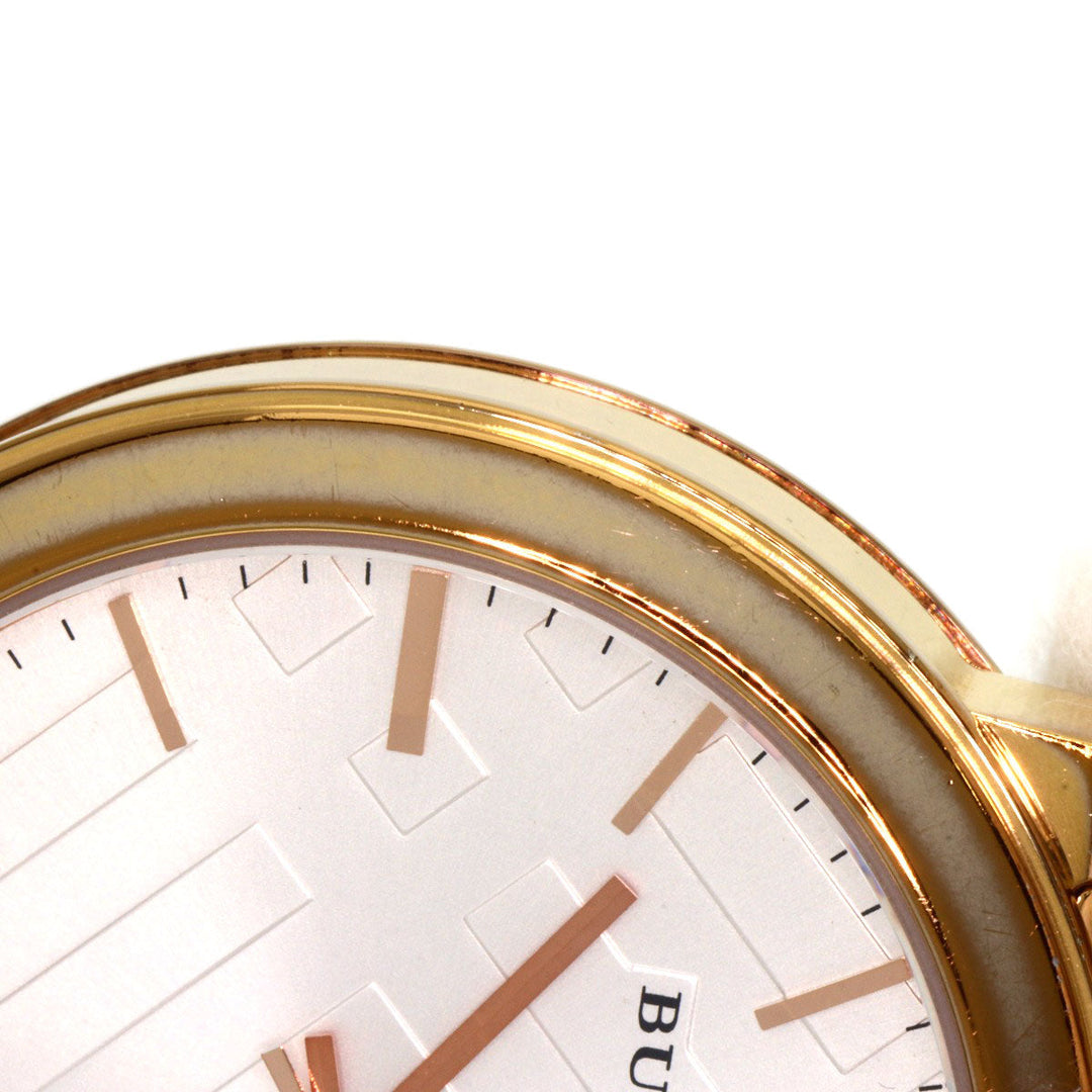 BURBERRY Watches Quartz BU9104 Gold Plated , Gold Plated gold Round face Silver dial Women Used Authentic