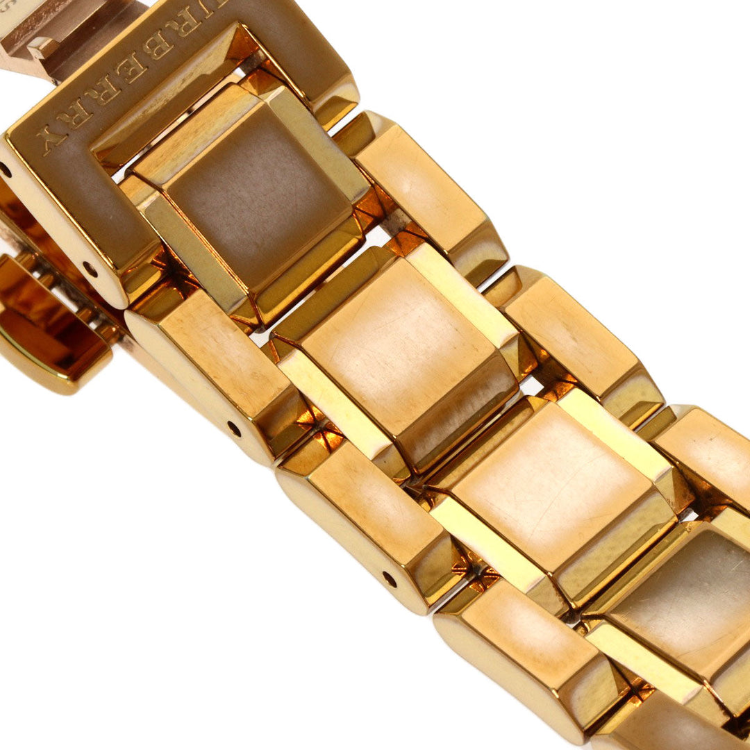 BURBERRY Watches Quartz BU9104 Gold Plated , Gold Plated gold Round face Silver dial Women Used Authentic