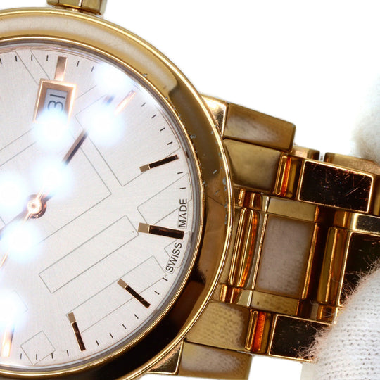 BURBERRY Watches Quartz BU9104 Gold Plated , Gold Plated gold Round face Silver dial Women Used Authentic