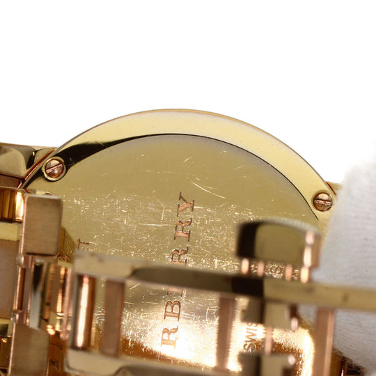 BURBERRY Watches Quartz BU9104 Gold Plated , Gold Plated gold Round face Silver dial Women Used Authentic
