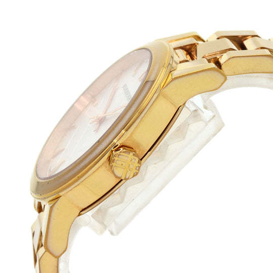 BURBERRY Watches Quartz BU9104 Gold Plated , Gold Plated gold Round face Silver dial Women Used Authentic