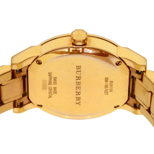 BURBERRY Watches Quartz BU9104 Gold Plated , Gold Plated gold Round face Silver dial Women Used Authentic