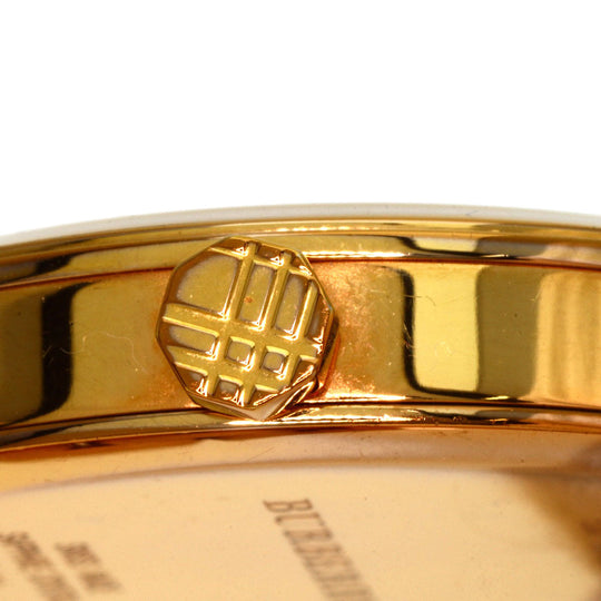 BURBERRY Watches Quartz BU9104 Gold Plated , Gold Plated gold Round face Silver dial Women Used Authentic