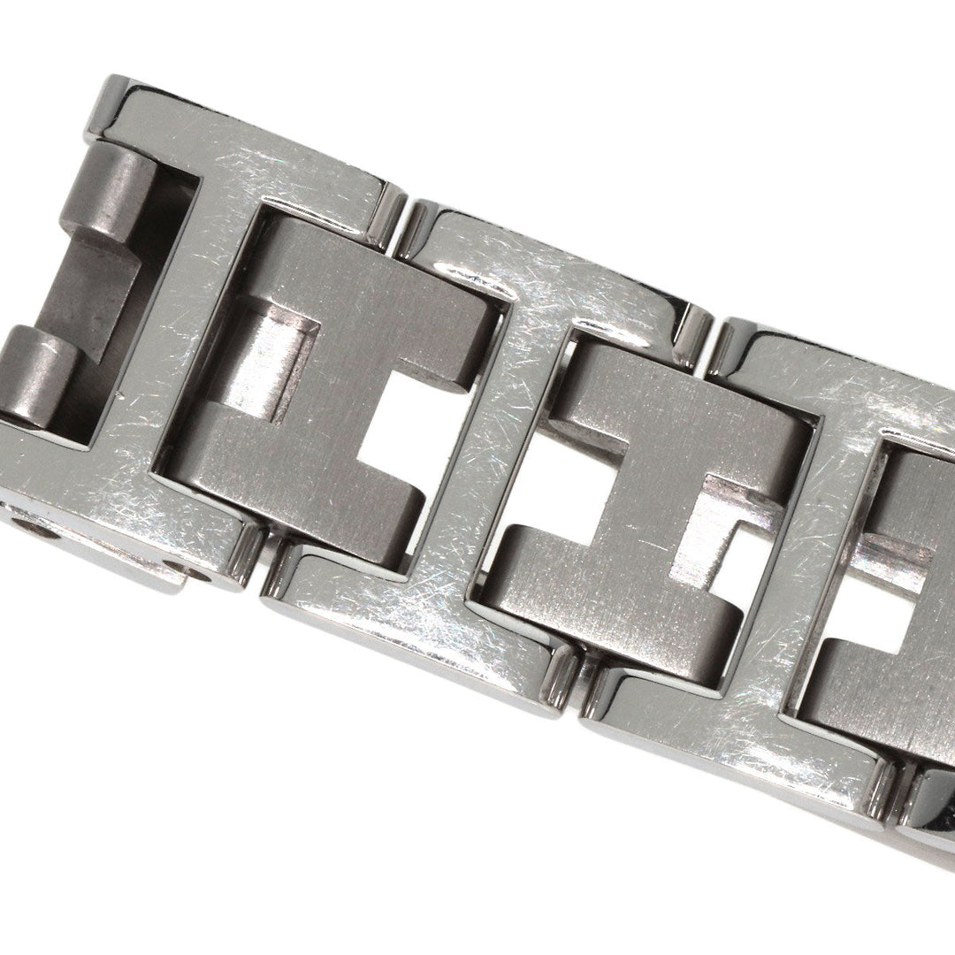 HERMES Watches Quartz PU2.210 Stainless Steel , Stainless Steel Silver Pullman white dial Women Used Authentic