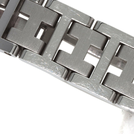 HERMES Watches Quartz PU2.210 Stainless Steel , Stainless Steel Silver Pullman white dial Women Used Authentic