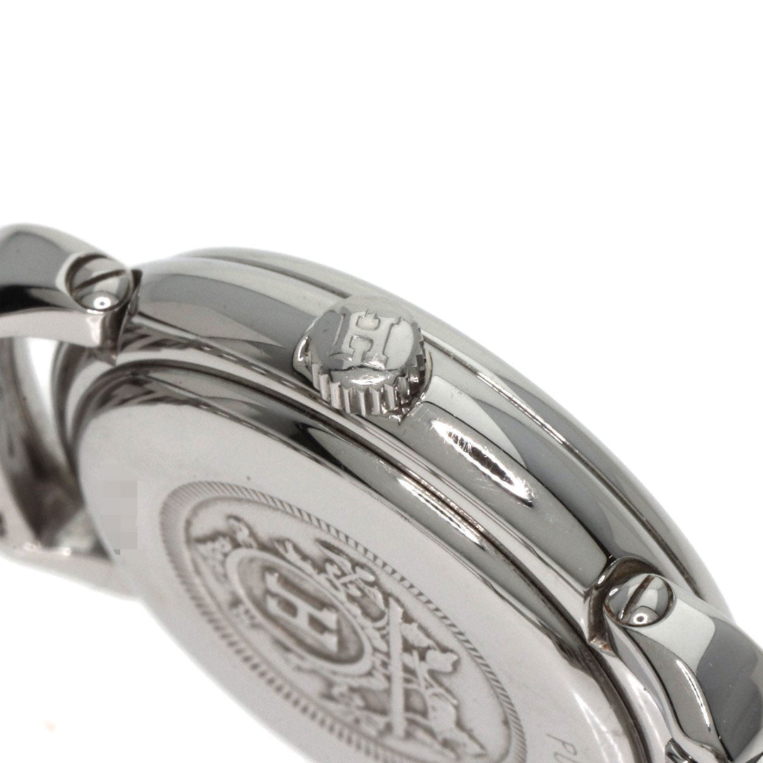 HERMES Watches Quartz PU2.210 Stainless Steel , Stainless Steel Silver Pullman white dial Women Used Authentic
